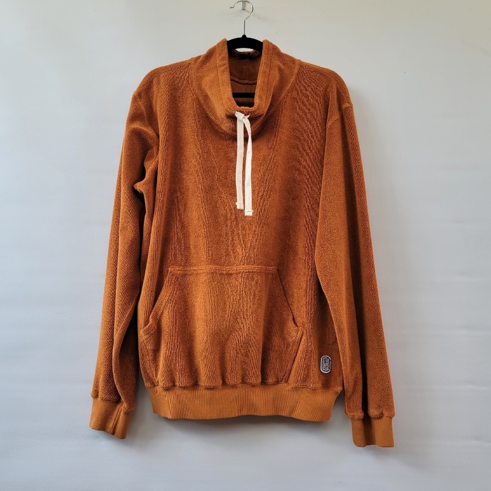 Standard Issue Funnel Neck Pullover Terry Sweatshirt Men's Size Medium Retro